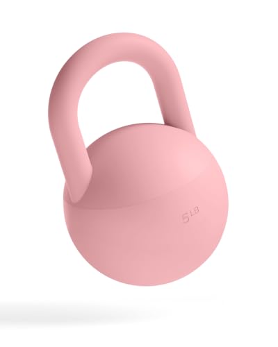 Bala Kettleball Soft Kettlebell for Women - Core & Strength Training - color: Blush, size: 5.0 Pounds