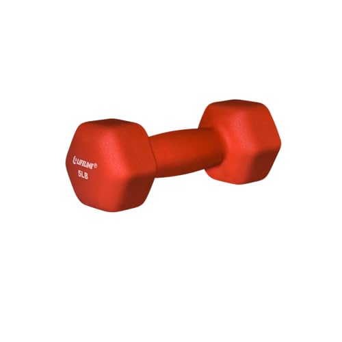 Lifeline Fitness Neoprene Dumbbell Weights - Premium Quality Equipment for Home Gym - Multiple Weight Options - style: 5 LB
