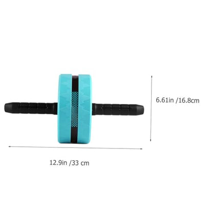 Ab Roller Wheel Exercise Kit with Knee Pad and Jump Rope, Blue Fitness Roller Wheel for Abdominal Exercise and Core Strength Training at Home