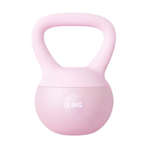 5.5lb Soft Kettlebell Cushioned Impact-Resistant, Non-Slip TPE Coating, Home Workout Kettlebell Weights for Beginners, Pilates, Strength and Cardio Training
