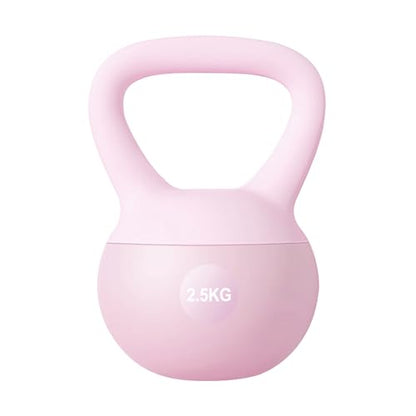 5.5lb Soft Kettlebell Cushioned Impact-Resistant, Non-Slip TPE Coating, Home Workout Kettlebell Weights for Beginners, Pilates, Strength and Cardio Training