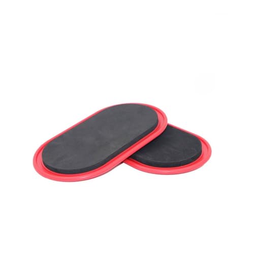 Core Sliders for Workout, Elliptical Gliding Discs for Abdominal Training, Thickened ABS Plastic Fitness Sliders for Home Gym Pilates & Yoga (Pair) - color: red