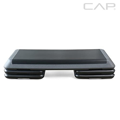 Cap Barbell Adjustable Aerobic Step Platform Exercise Step, Gray