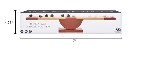 Rock Me Archimedes, Balancing Strategy Puzzle Marbles Family Board Game Retro STEM Learning Educational Toy, for Adults and Kids Ages 8 and up
