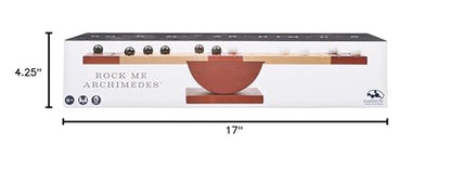 Rock Me Archimedes, Balancing Strategy Puzzle Marbles Family Board Game Retro STEM Learning Educational Toy, for Adults and Kids Ages 8 and up