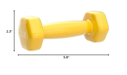 Amazon Basics Vinyl Coated Dumbbell Hand Weights - style: 2 Pounds, Pair