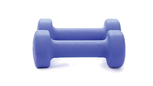 FIT Neoprene Dumbbells (Pairs & Sets) - color: g) BLUE - 5LB - PAIR