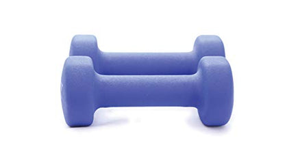 FIT Neoprene Dumbbells (Pairs & Sets) - color: g) BLUE - 5LB - PAIR
