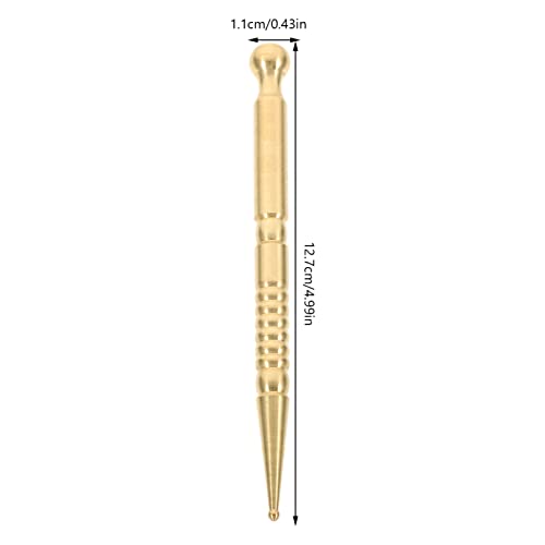 Healeved Brass Acupoint Tool for Trigger Point Massage Acupressure Pen for Muscle Relief and Improved Circulation Portable Massage Hand Tool Acupressure Stick