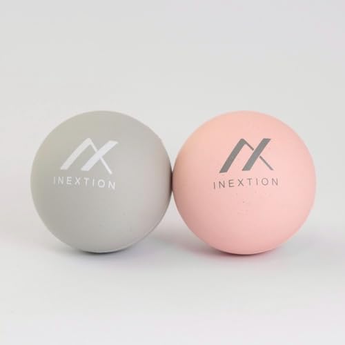 Therapy Massage Balls (2-Pack), High-Density Fascia Balls for Targeted Muscle Relaxation & Daily Recovery - Serene Gray + Soothing Pink (65D+50D) - color: Serene Gray + Soothing Pink (65d+50d)