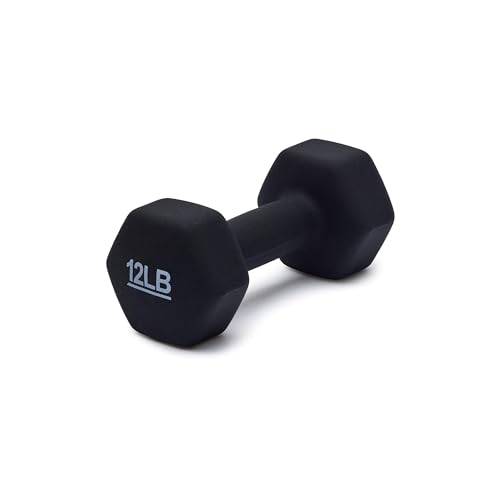 Amazon Basics Neoprene Dumbbell Hand Weights for Exercise and Muscle Toning - style: 12 Pound, Pair