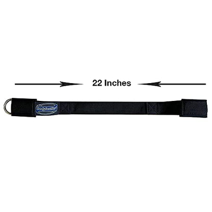 Bodylastics Resistance Band Anchor, Heavy-Duty Attachment for Exercise Resistance Bands, Easy Use Anchor Band for Resistance Tubes, With Nylon Webbing, Neoprene Padding, and O-Ring, 22 Inches