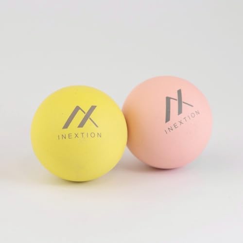 Therapy Massage Balls (2-Pack), High-Density Fascia Balls for Targeted Muscle Relaxation & Daily Recovery - Soothing Pink + Dawn Yellow (50D+50D) - color: Soothing Pink + Dawn Yellow (50d+50d)