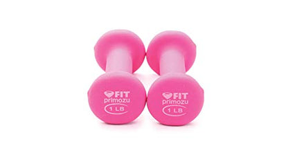 FIT Neoprene Dumbbells (Pairs & Sets) - color: c) PINK - 1LB - PAIR