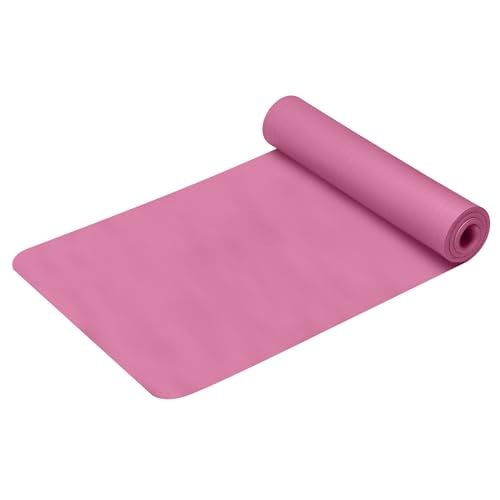 Non Slip Yoga Mat 1/5" Thick High Density Non Slip Anti-Tear Exercise Mat with Carrying Strap Hot Yoga Mat for Pilates, Workouts, Floor, Home Yoga, Stretching, Fitness, Gym - color: Pink