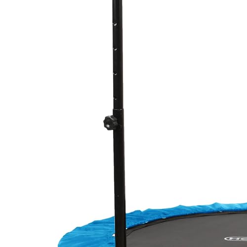 Foldable Mini Trampoline Home Gym Fitness Rebounder with 5 Level Adjustable Handle, Supportive 440 lb Capacity Workout Equipment, 40", Blue