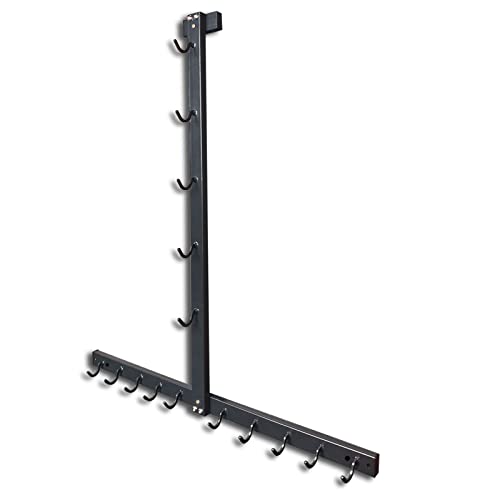 BLUSLM Lat Pull Down Bar Gym Accessory Rack, Lat Pulldown Attachments Cable Attachment Storage Rack for Mag Grip - Home Gym Fitness Heavy Duty A-Frame Stand