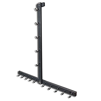 BLUSLM Lat Pull Down Bar Gym Accessory Rack, Lat Pulldown Attachments Cable Attachment Storage Rack for Mag Grip - Home Gym Fitness Heavy Duty A-Frame Stand