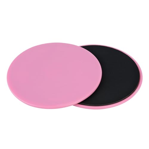 2PCS Exercise Core Sliders, Dual Sided Exercise Gliding Discs Use on Carpet or Hardwood Floors Double Sided Fitness Sliders for Home - color: Pink