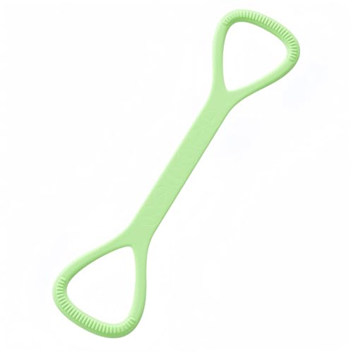 Figure 8 Resistance Band with Handles, Silicone Exercise Bands for Physical Therapy, Arm Shoulder Back Chest Workout, Portable Home Fitness Equipment for Yoga Pilates Stretching - color: 25LB Green