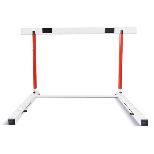 Adjustable Track and Field Hurdles Height Sports Training Hurdle with Counterweight Heavy Duty Track and Field Equipment Practice Training from 30 to 42 Inch for Athletes Adults - size: 1 pc