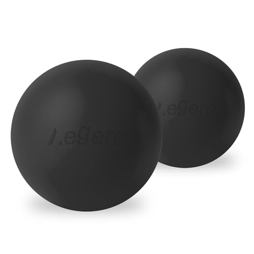 Massage Lacrosse Balls for Myofascial Release,Yoga Deep Tissue Massage,Trigger Point Therapy and Foot Plantar Fasciitis,Muscle Soreness Massager Ball (2Pack,Black) - color: Black