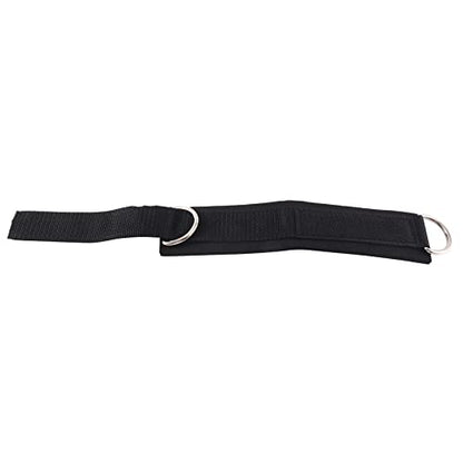 2Pcs Fitness Equipment Gym Ankle Strap Padded Double D-Ring Adjustable Ankle Weight Leg Training Brace Support Black