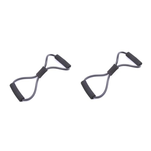 2pcs Expander Spring Exercise Spring Expander Arm Exercise Resistance Bands Rubber - color: Blackx2pcs, size: mediumx2pcs