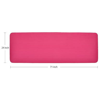Fitvids 1/2-Inch Extra Thick High Density Anti-Tear Exercise Yoga Mat with Carrying Strap