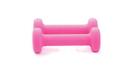 FIT Neoprene Dumbbells (Pairs & Sets) - color: c) PINK - 1LB - PAIR