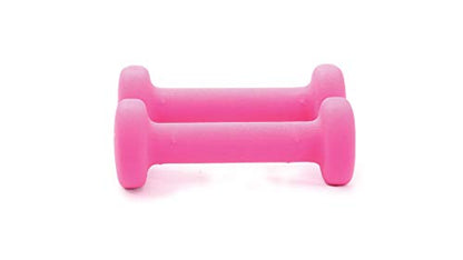 FIT Neoprene Dumbbells (Pairs & Sets) - color: c) PINK - 1LB - PAIR