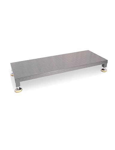 Industrial 15cm Step Platform - Slip-Resistant Grey Work Pedestal for CNC Machines & Outdoor Use on Deck/Shed/Patio(105x35x15cm) - size: 41.3" x 13.8" x 5.9"