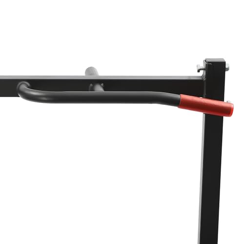 Power Tower Pull Up Dip Station, Foldable Workout Bar Station Training Fitness Equipment, Triangular Structure, Adjustable Height, 440lbs Capacity for for Home Gym Workout