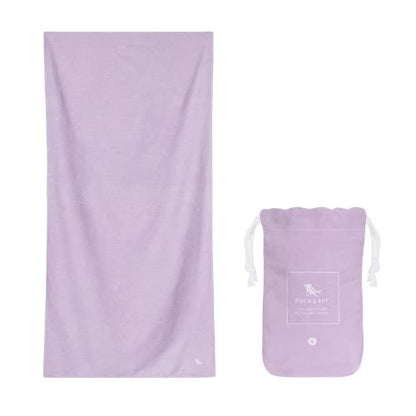 Dock & Bay Beach Towel - Quick Dry, Sand Free - Compact, Lightweight - 100% Recycled - Includes Bag - Essential - Meadow Lilac, Extra Large (200x90cm, 78x35) - color: Essential - Meadow Lilac, size: Extra Large (200x90cm, 78x35")