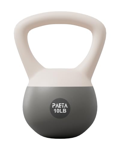 PAETA Soft Kettlebell for Home Fitness – Anti-Slip Grip & Wide Handle Design,Soft Kettlebell Set, Gentle Floor-Friendly Impact – 10lbs, 15lbs, 20lbs, for Home Functional Training - color: 10lbs White