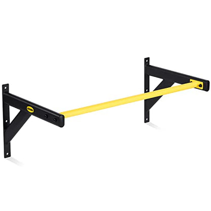 Ziva Performance Multi-Grip Pull Up Bar - Wall Mounted Pullup Bar 53.14 x 19.68 x 18.89 Inches - Made With Heavy Gauge Solid Steel - Wide Grip, Non-Slip, and Durable- Weight Capacity 330 Lbs.