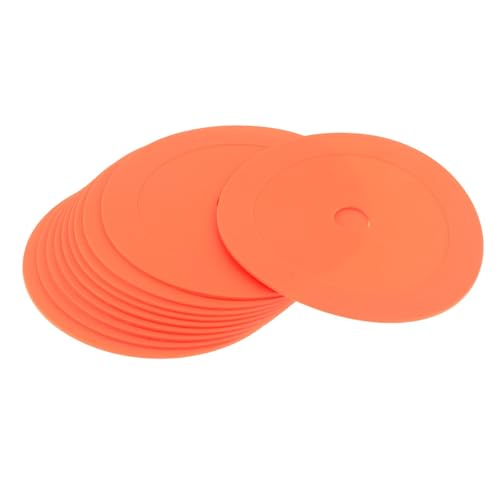 10Pcs Rubber Flat Cones 6 Inch Floor Dots Sports Training Markers for Soccer Agility Basketball Football Drills