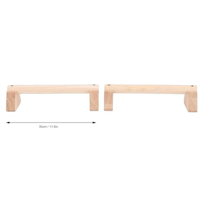 Push Up Stand, 2PCS Beech Wood Pushup Bars Exercise Home Workout Equipment, Wooden Parallettes Handle Stands Grip for Men Strength Training, Planks Calisthenics