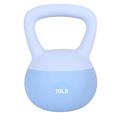 Leikefitness Soft Kettlebells,Sand Filled Weights for Women and Men,Color Coded Anti Slip Soft Kettlebells,Home workout - color: BLUE, size: 10 pounds