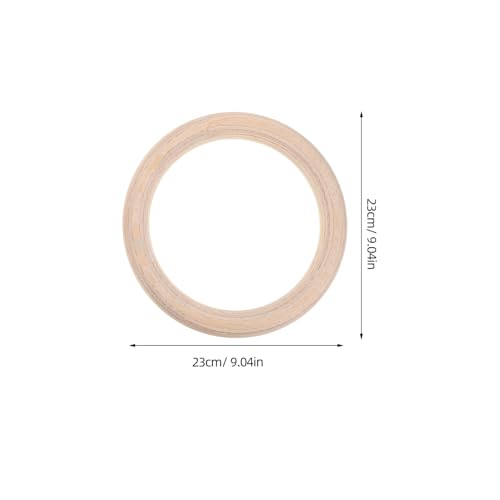 Totority 1set Wooden Gymnastics Rings Adjustable Straps for Strength Training Bodyweight Exercises and Home Workouts Natural Thick Non-Slip Straps Versatile Fitness Equipment