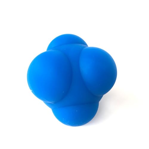 LIOOBO Hexagonal Silicone Agility Reaction Ball for Hand-eye Coordination Training Reflex Bounce Trainer for Speed Reflex and Rehabilitation Exercises Suitable for Men and Women