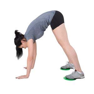 Synergee Core Sliders. Dual Sided Use on Carpet or Hardwood Floors. Abdominal Exercise Equipment