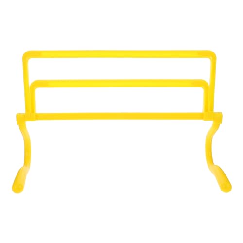 UKCOCO Adjustable Height Agility Hurdles Set, Foldable Yellow Speed Training Hurdles for Football Soccer Agility and Jump Training, Lightweight Portable Equipment for Indoor Outdoor Use
