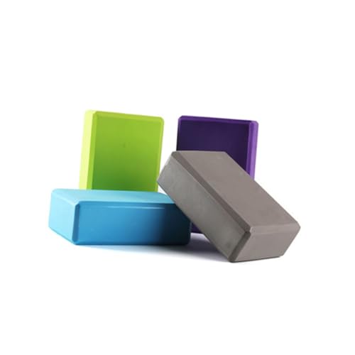Levemolo 2 PCS Anti-skid High-density EVA Yoga Block Rectangular Supportive Exercise Cushion for Stability and Balance Grey Yoga Accessories for Home Workout and Stretching
