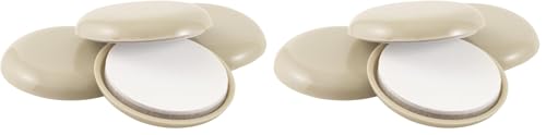 SuperSliders Self-Stick Furniture 1" Round Sliders for Carpeted Surfaces (4 Piece) (Pack of 2) - color: Beige, size: 1", 8 Pack