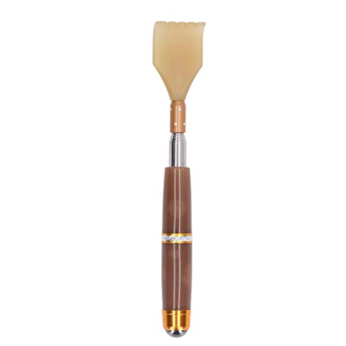 Extendable Back Scratcher, 20cm to 51cm Telescopic Massage Tool with Jade Textured Roller Ball for Head Neck Foot Back Relief