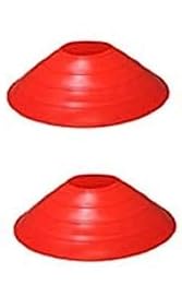 BlueDot Trading High Visibility Sports Cones for Agility Training, Soccer, Football, Field Cone Markers for Adults or Kids, Red, Quantity 100-Pack