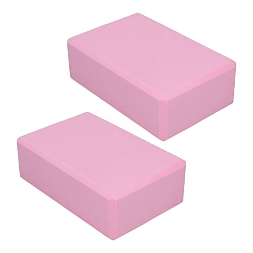 Focket Yoga Block, Soft Non Slip Surface Lightweight 2PCS Foam Yoga Props, Pilates Accessories with Beveled Edges for Pilates Meditation Stretching Toning