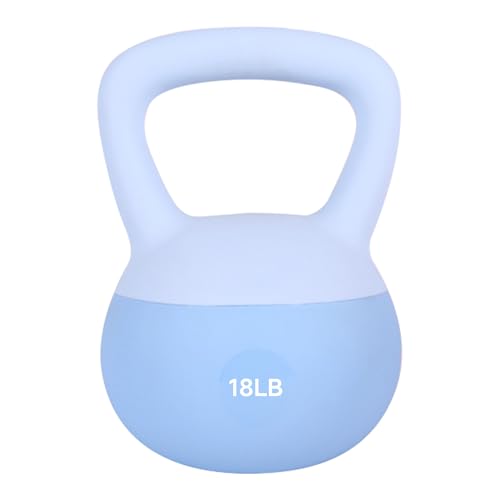 Leikefitness Soft Kettlebells,Sand Filled Weights for Women and Men,Color Coded Anti Slip Soft Kettlebells,Home workout - color: BLUE, size: 18 pounds