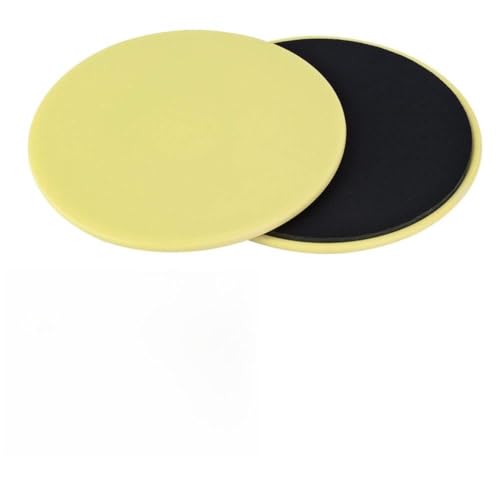 GOWENIC Fitness Sliding Discs, Discs for Core Workout, 2PCS Exercise Slider for Full Body Workout, Pink Home Gym Equipment for Carpet & Hardwood - color: Yellow